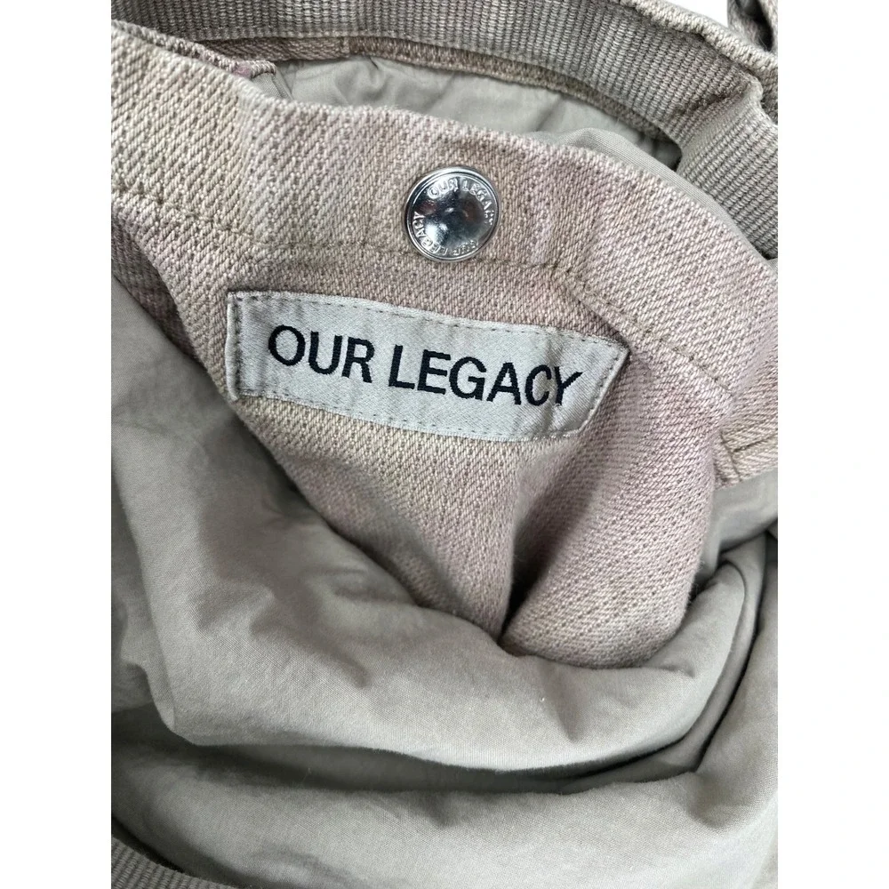 Our Legacy Sling Shoulder Bag Beige Organic Cotton Adjustable Strap NEW